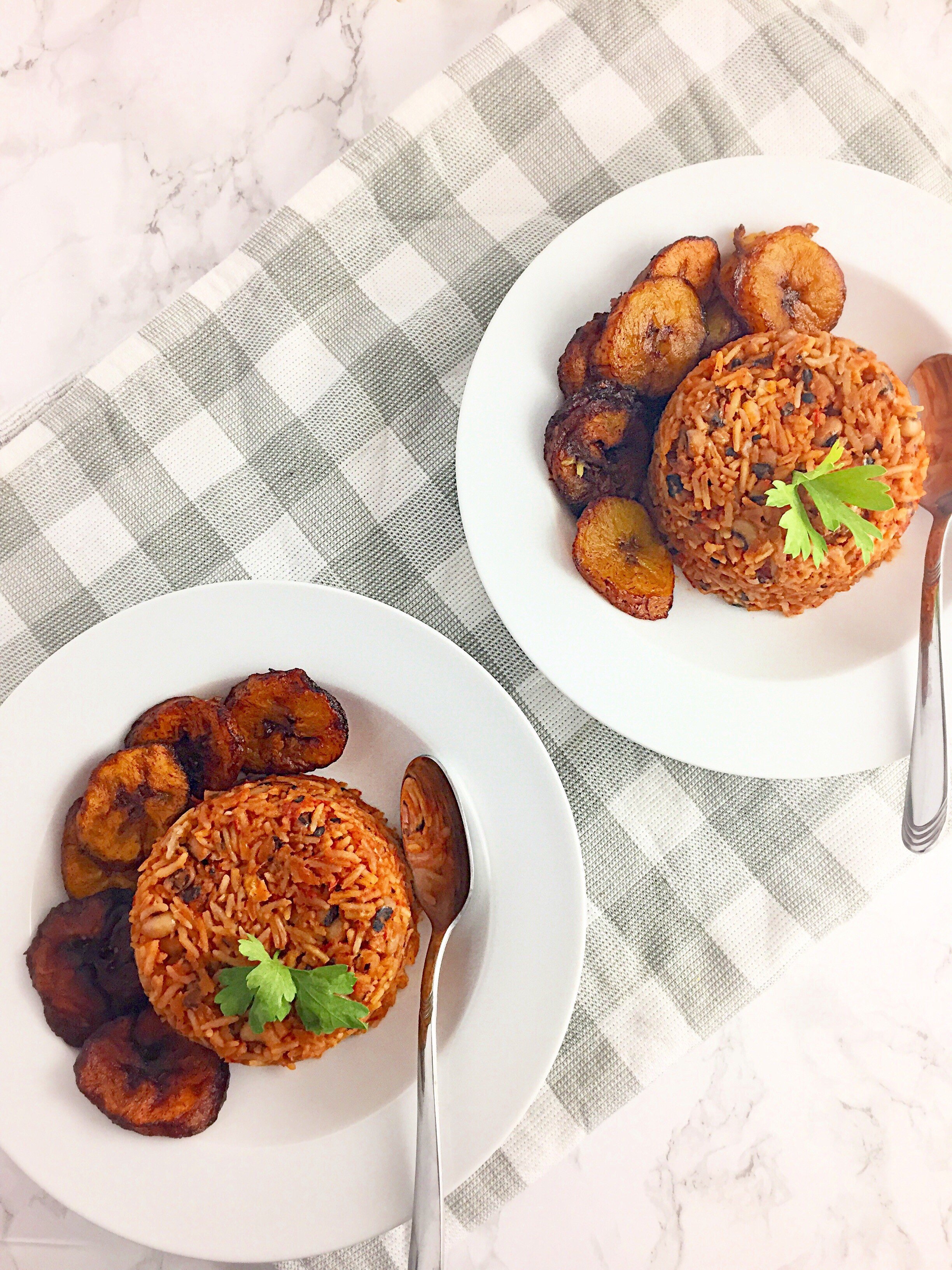 Jollof Rice and Beans.-image