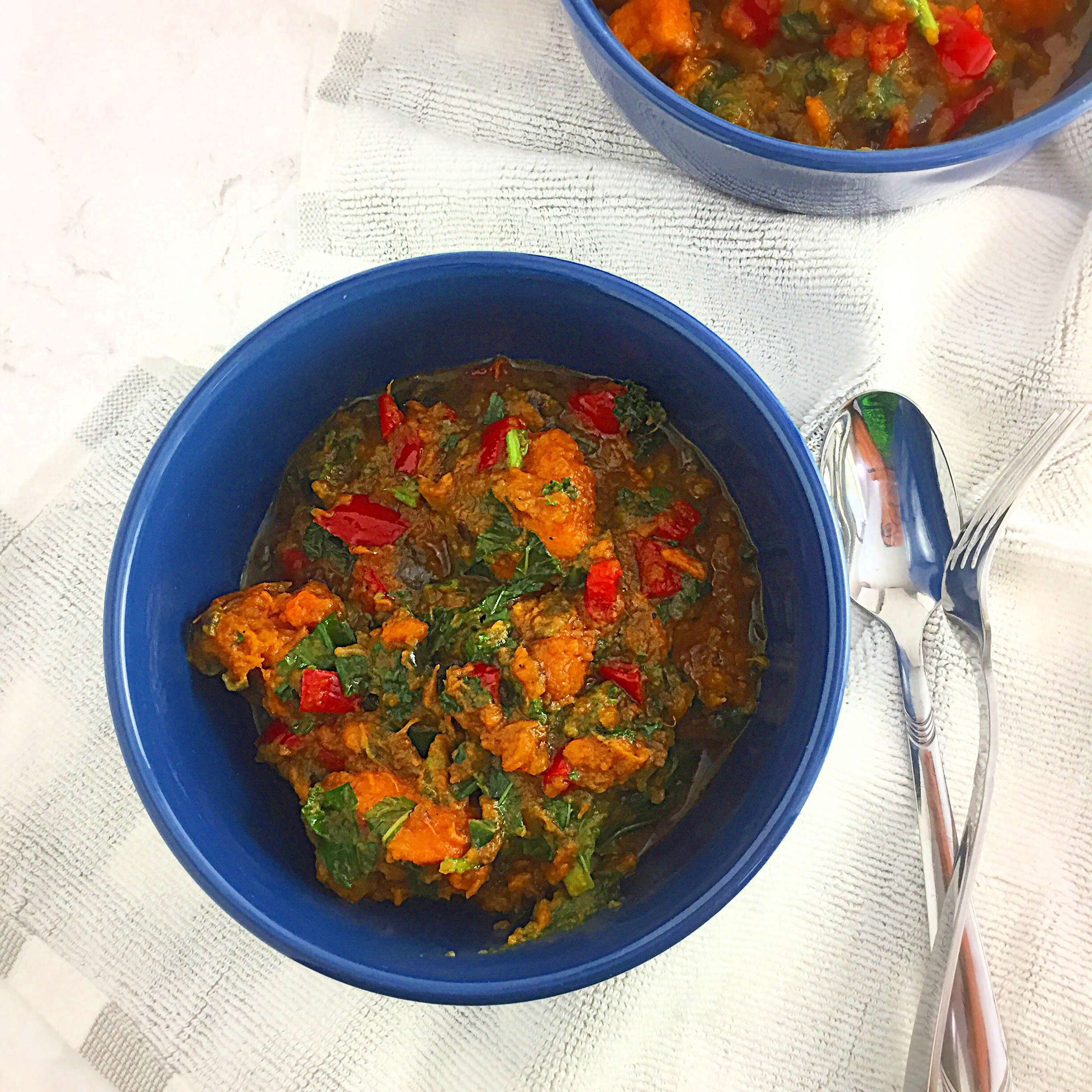 Delicious Kale Sweet Potato porridge