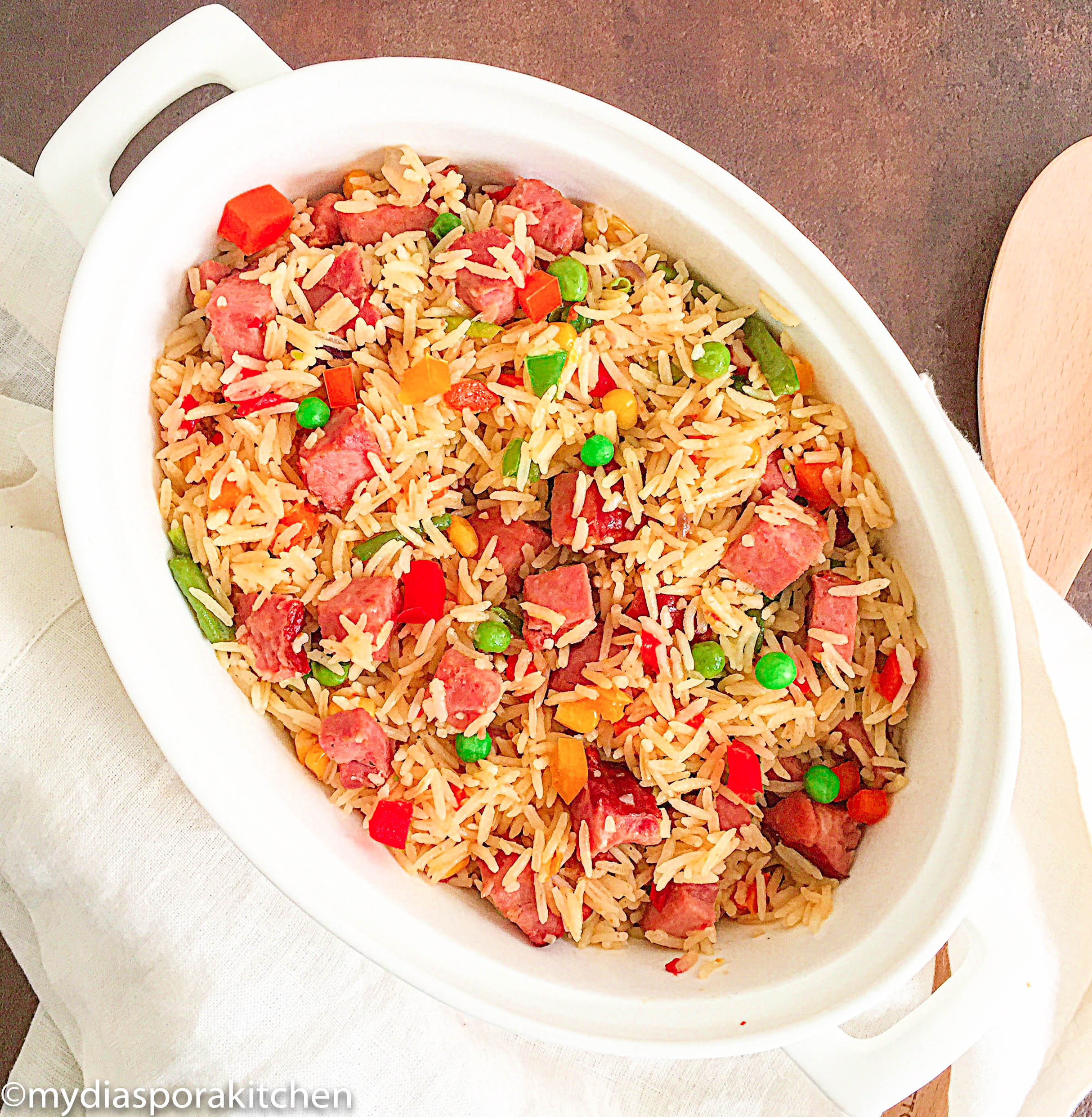 Easy One Pot Hatfield Ham Fried Rice - My Diaspora Kitchen
