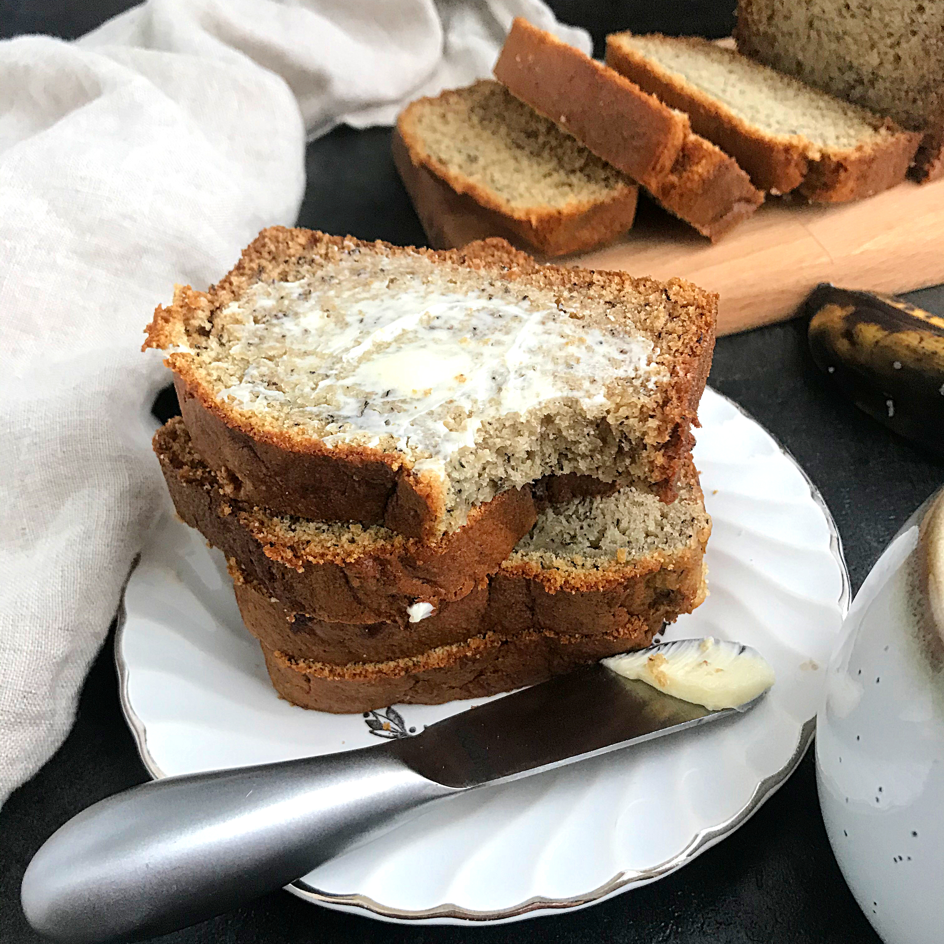 Air fryer banana bread