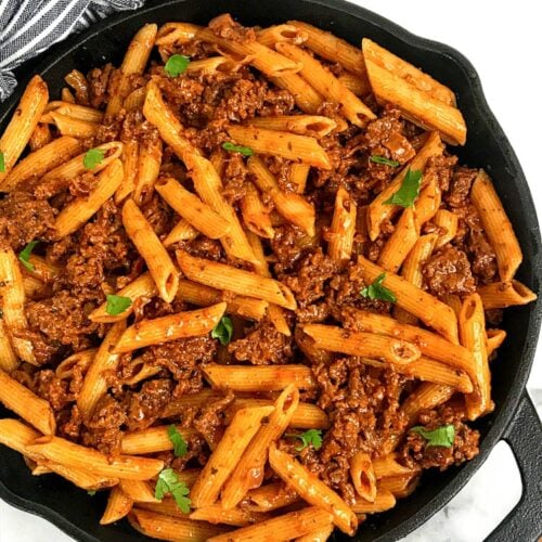 Creamy Ground Beef Pasta - My Diaspora Kitchen