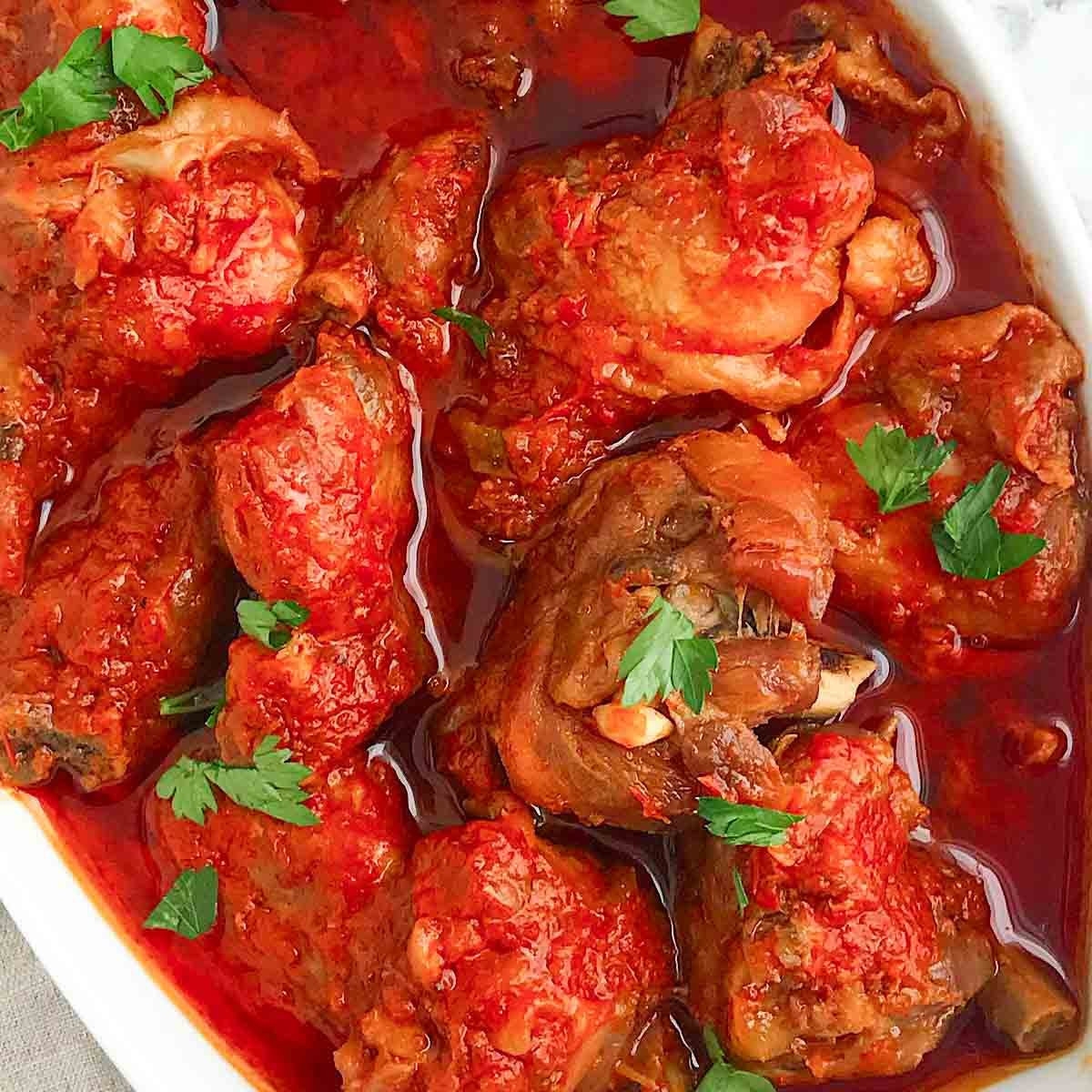 Nigerian chicken stew